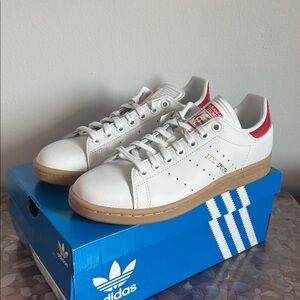 Adidas Stan Smith White and Red youth Sneakers